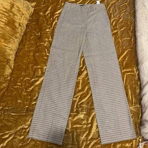Massimo Dutti | High waist wide leg houndstooth pants (size 4)